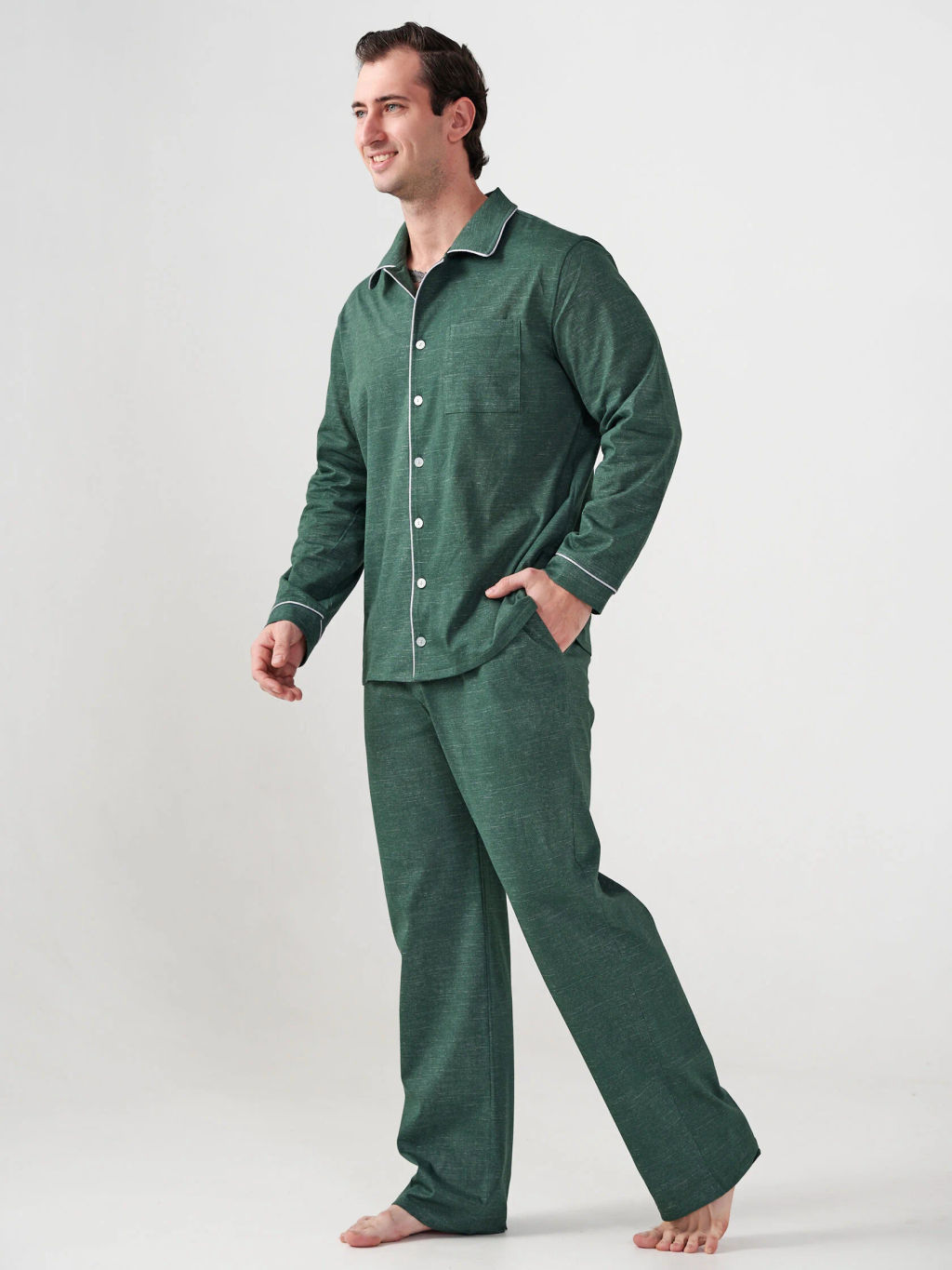 Пижама 100% хлопок Лен (классическая) - Оптима фото 3