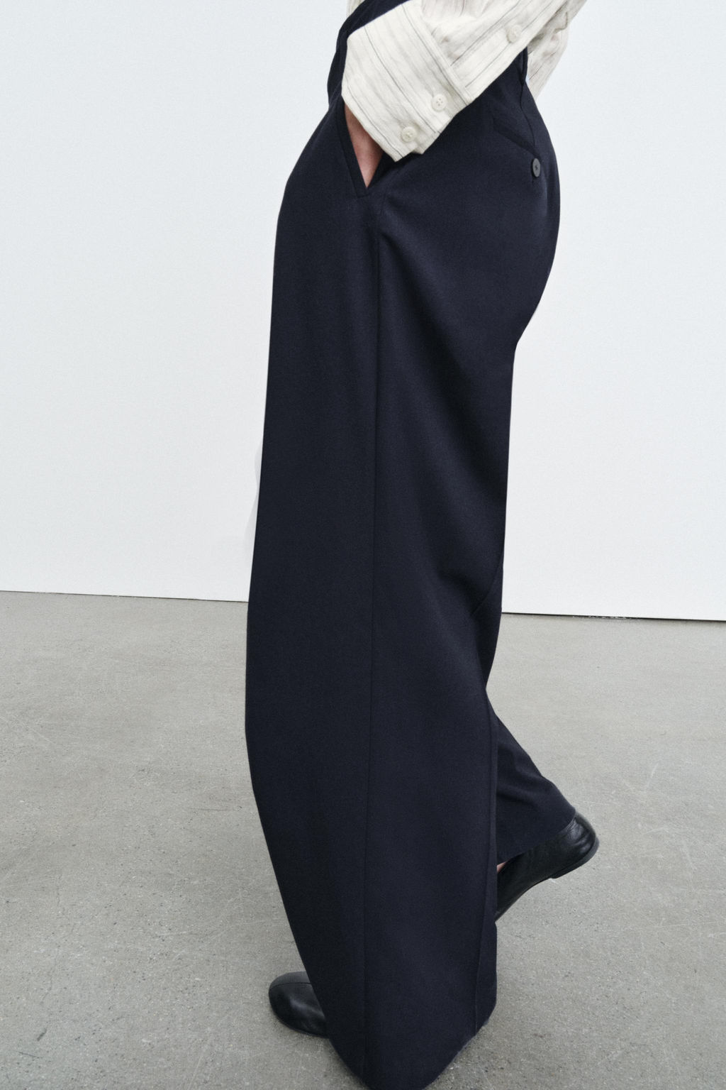 PLEATED WIDE-LEG TROUSERS ZW COLLECTION - Zara фото 9