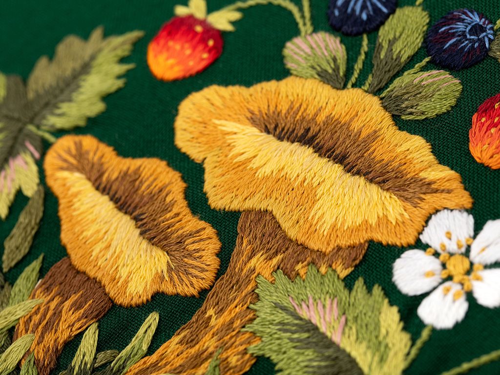 Набор для вышивания PANNA Живая картина JK-2257 Грибы. Лисички 20.5 х 20.5 см