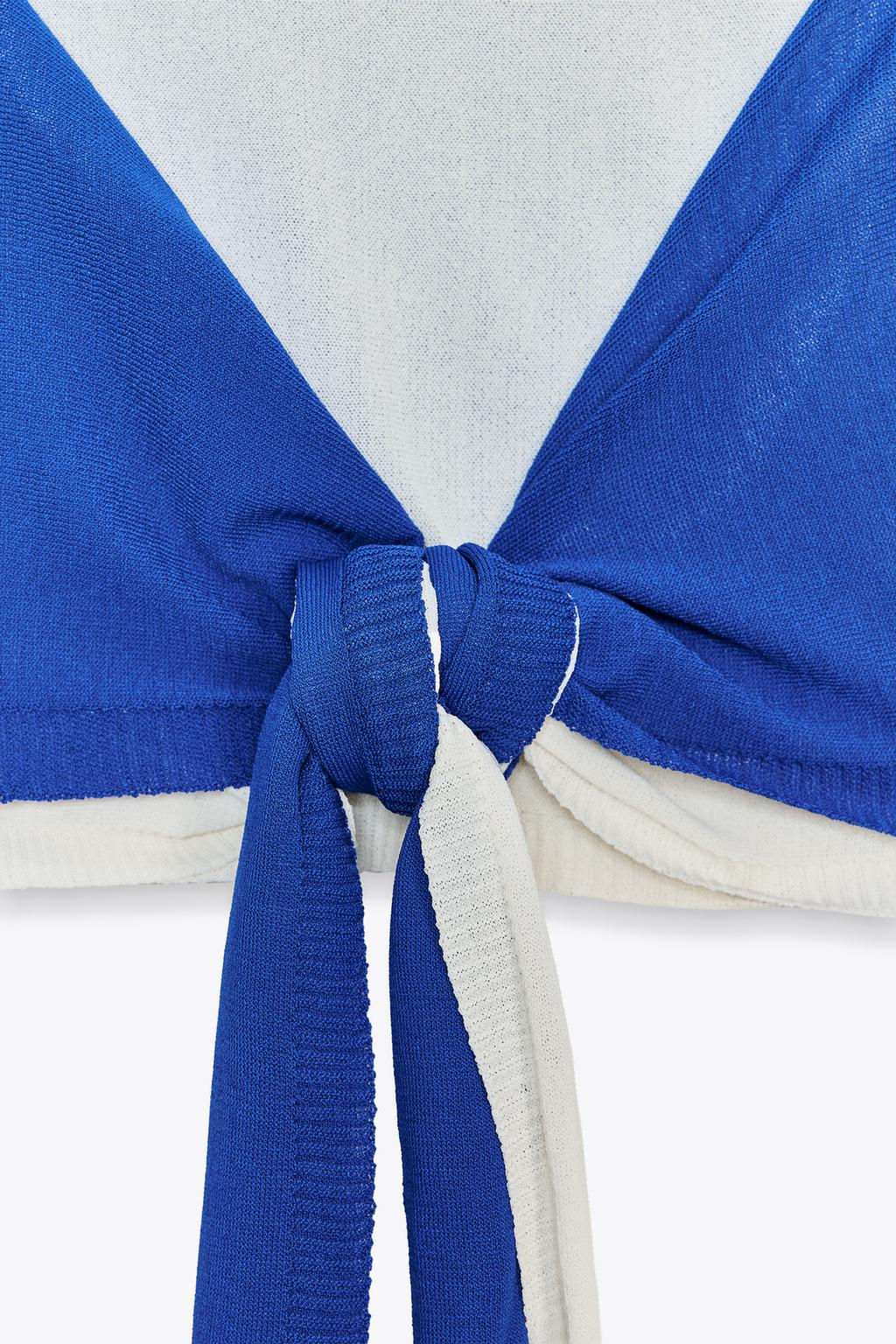 DOUBLE-LAYER KNIT HALTER TOP - Zara фото 6