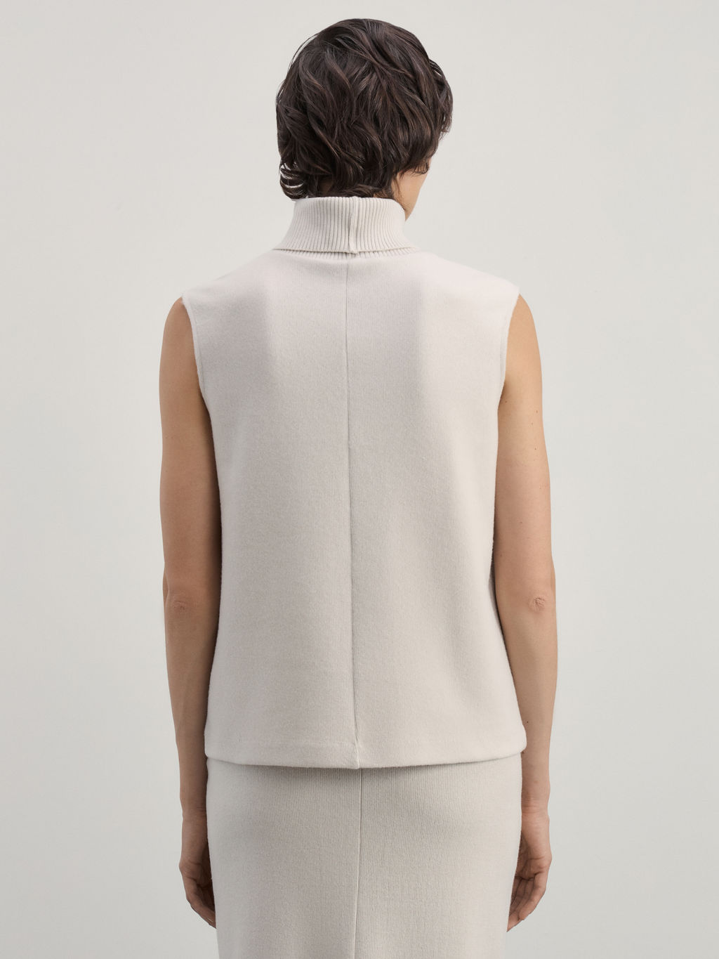 Топ с высоким воротником из хлопка / Zarina  фото 5