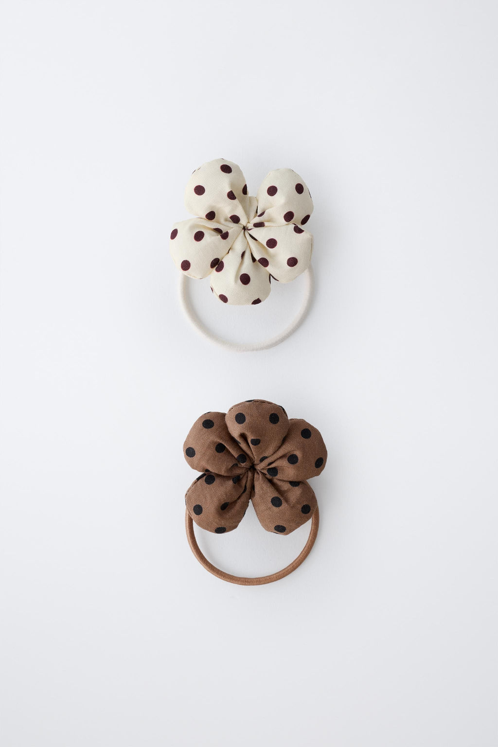 TWO-PACK OF POLKA DOT FLORAL SCRUNCHIES - Zara фото 4