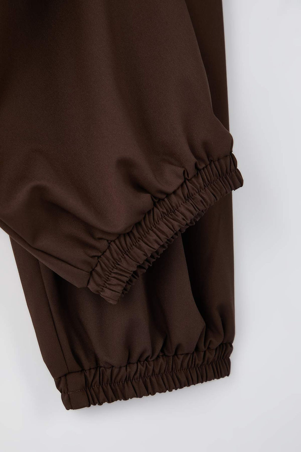 Koyu Kahverengi Salvar Kal?p Beli Lastikli Dokuma Pantolon TWOAW26PL00156 - Trendyolmilla фото 6