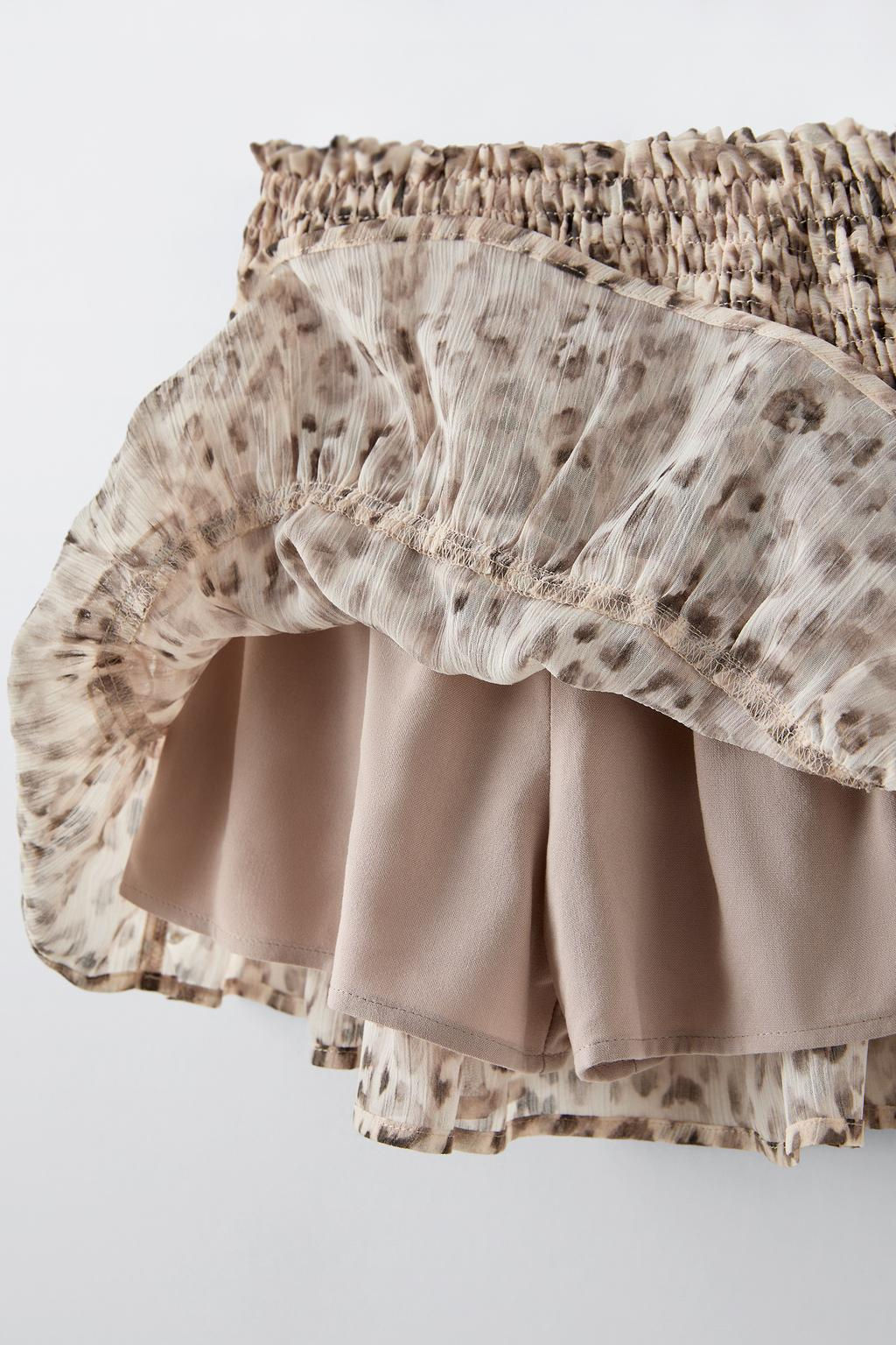 ANIMAL PRINT BERMUDA SKORT - Zara фото 3