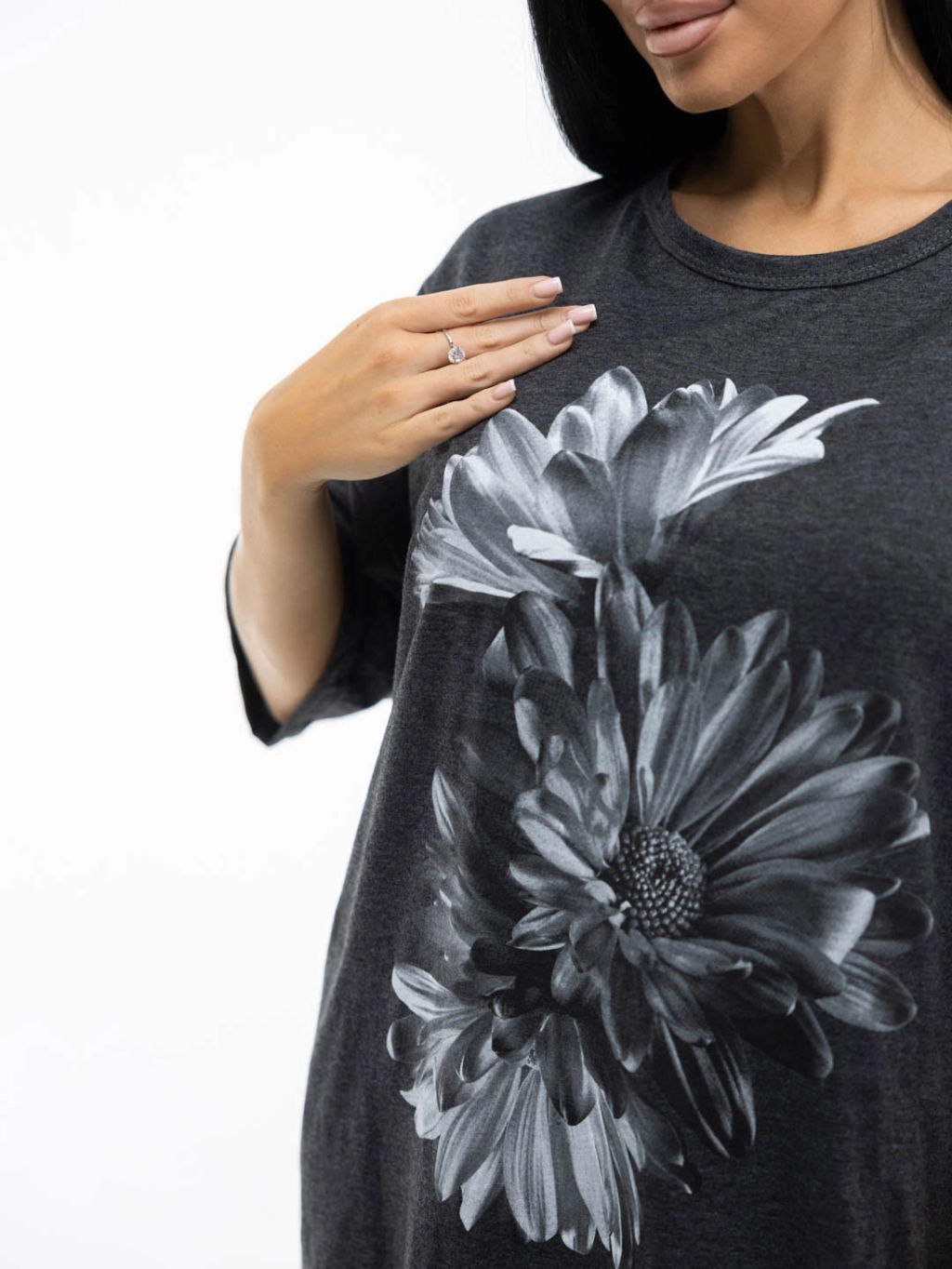 Туника женская, цвет серый