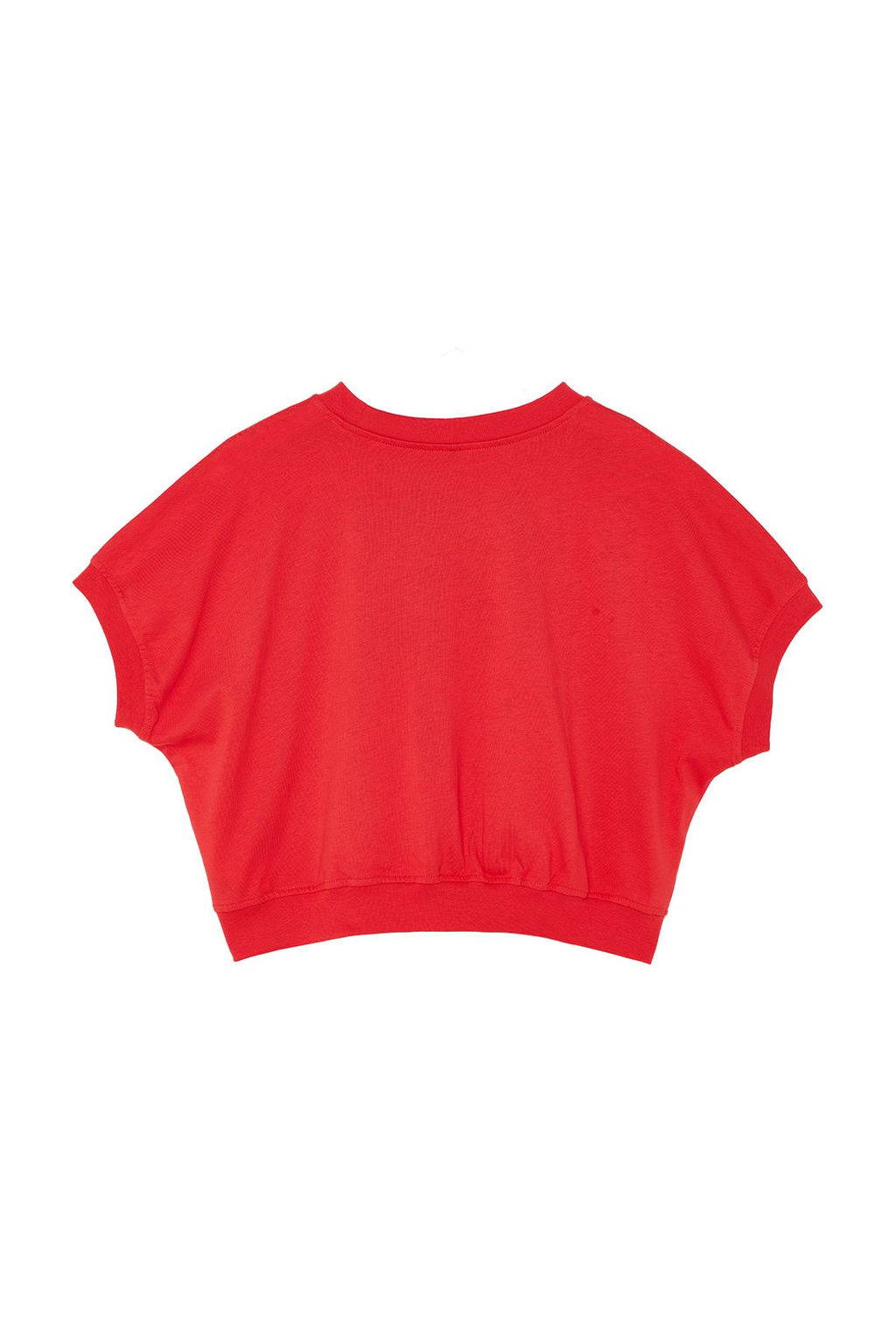 TRENDYOLMILLA K?rm?z? %100 Pamuk Premium Slogan Bask?l? Crop Orme T-Shirt TWOSS24TS00013 фото 7