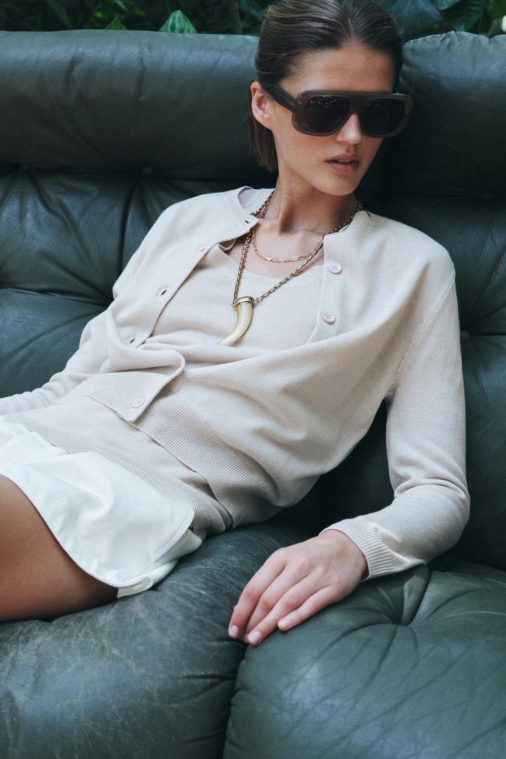 PLAIN KNIT WOOL CARDIGAN - Zara фото 7