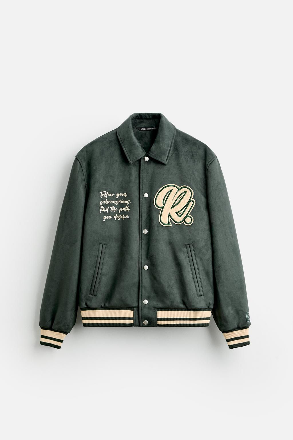 FAUX SUEDE JACKET WITH PATCHES - Zara фото 6