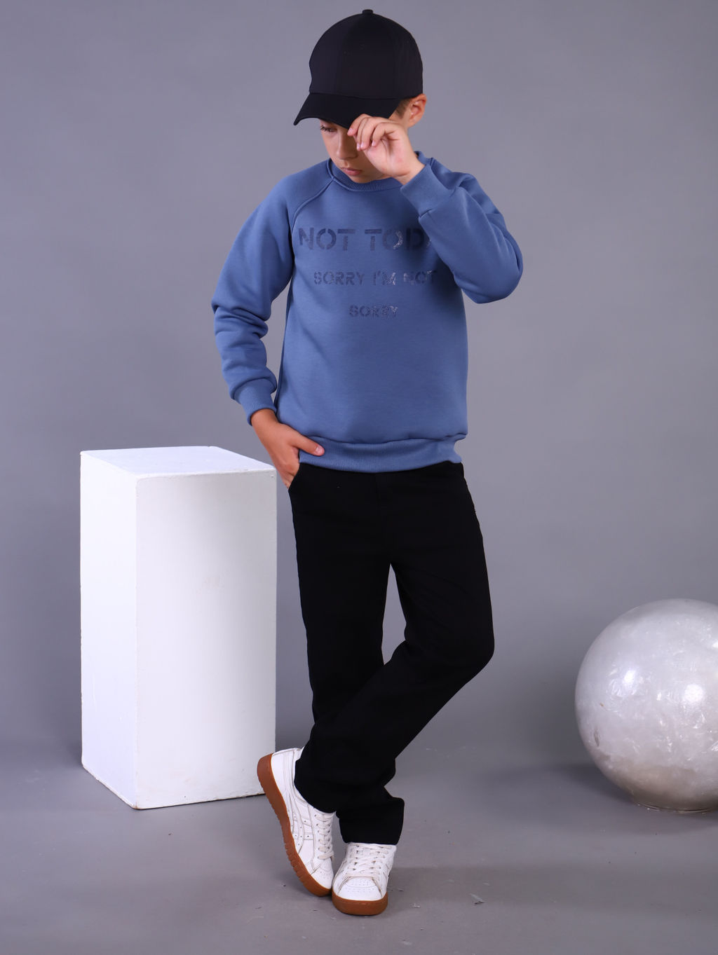 Толстовка "Сорри" синий