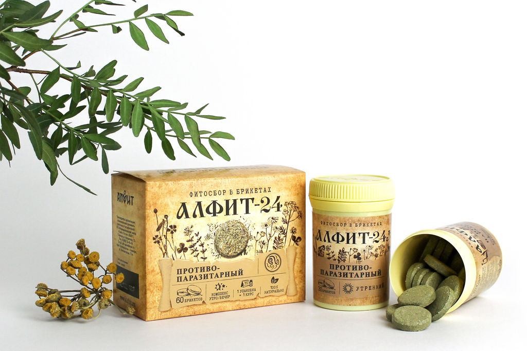 Алфит-24 Противопаразитарный БАД в брикетах Алфит 1206