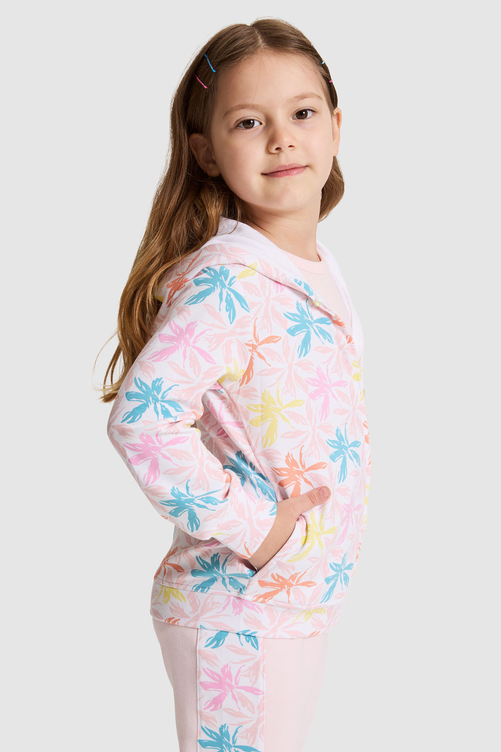 K_z _ocuk Beyaz Kap__onlu Fermuarl_ Sweatshirt - U.s. polo assn фото 3