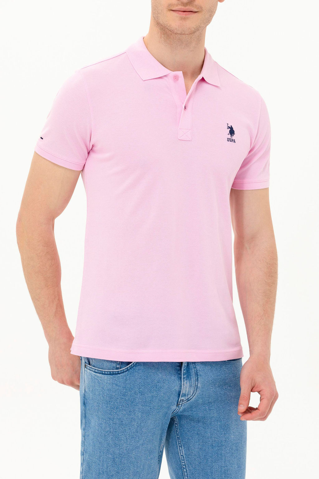 Мужская светло-розовая базовая футболка - U.s. polo assn фото 20