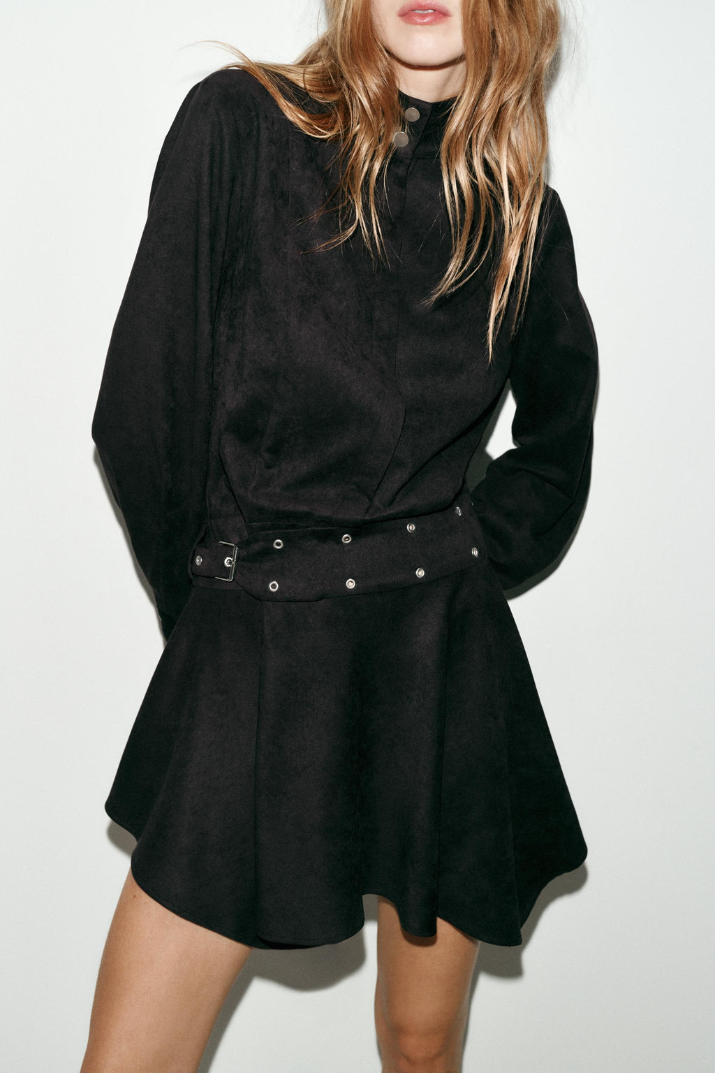 VESTIDO MINI EFECTO ANTE CINTUR?N / Marr?n - Zara фото 2