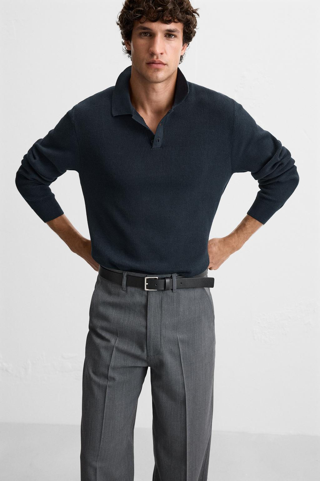 PURL KNIT POLO SHIRT - Zara фото 13