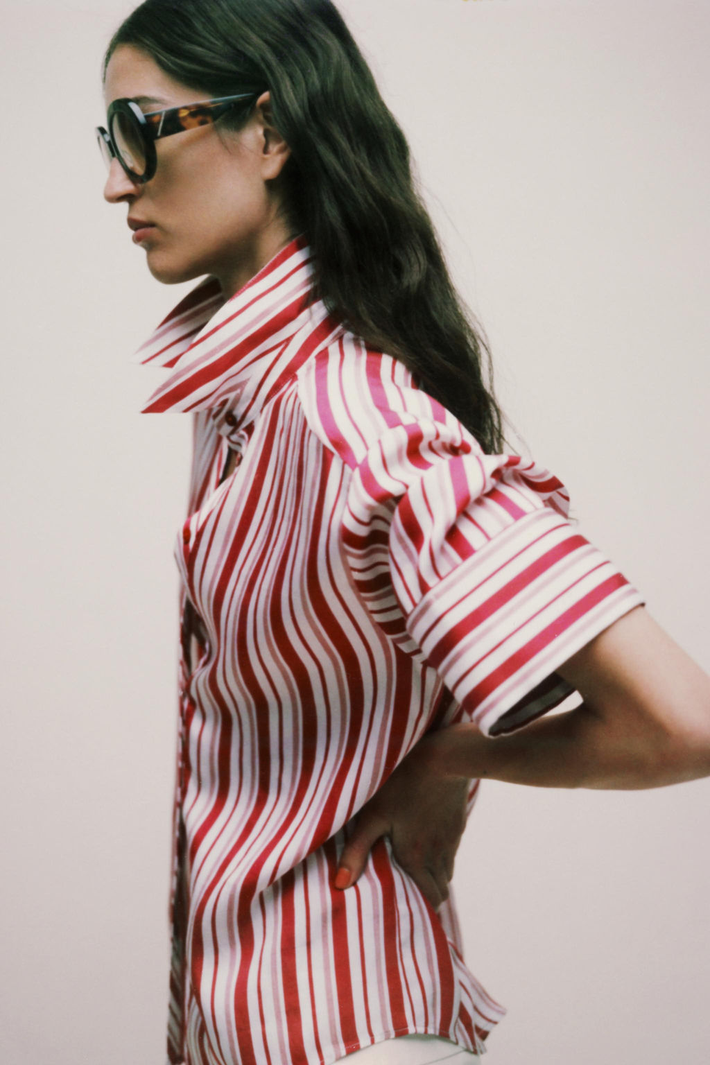 STRIPED SHIRT WITH TURN-UP SLEEVES - Zara фото 6