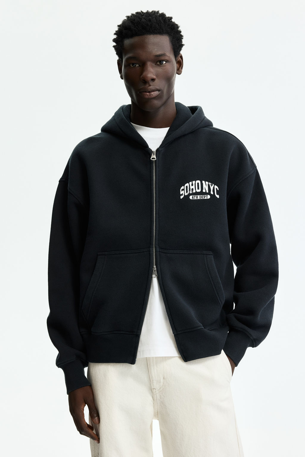 Chaqueta sudadera con estampado Oversized Fit - H&m фото 4