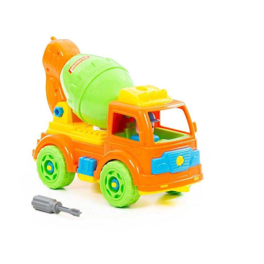 Конструктор-транспорт Автомобиль-бетоновоз (в сеточке) - Полесье фото 9