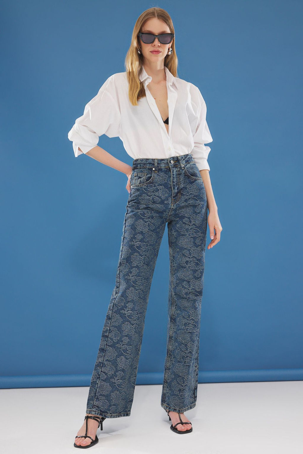 Mavi Jakarl? Yuksek Bel Wide Leg Jeans TWOSS25JE00199