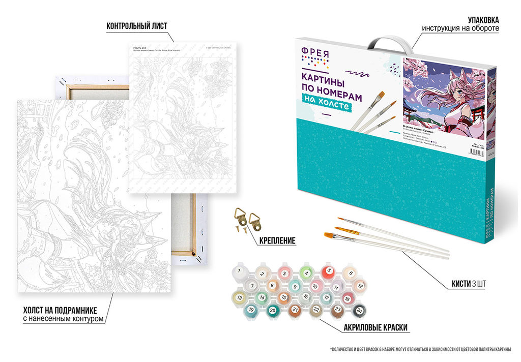 ФРЕЯ PNB/PL-202 Набор для раскрашивания по номерам 50 х 40 см В стиле аниме. Кумихо  фото 7