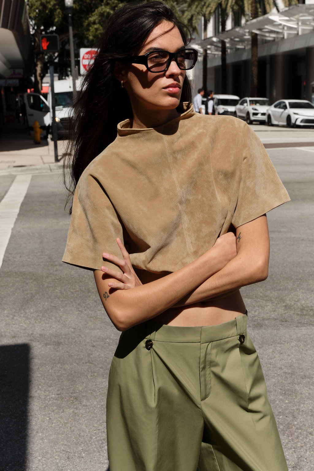 PANTAL?N CHINO RECTO / Khaki - Zara фото 3