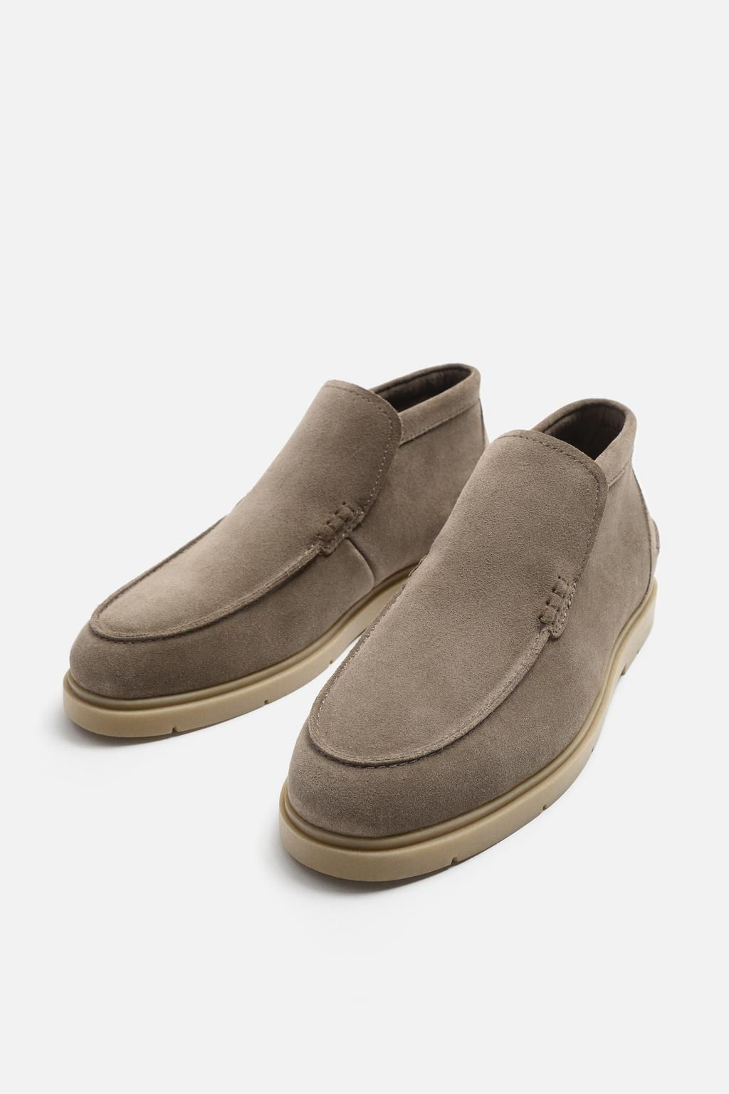 CASUAL LEATHER ANKLE BOOTS - Zara фото 12