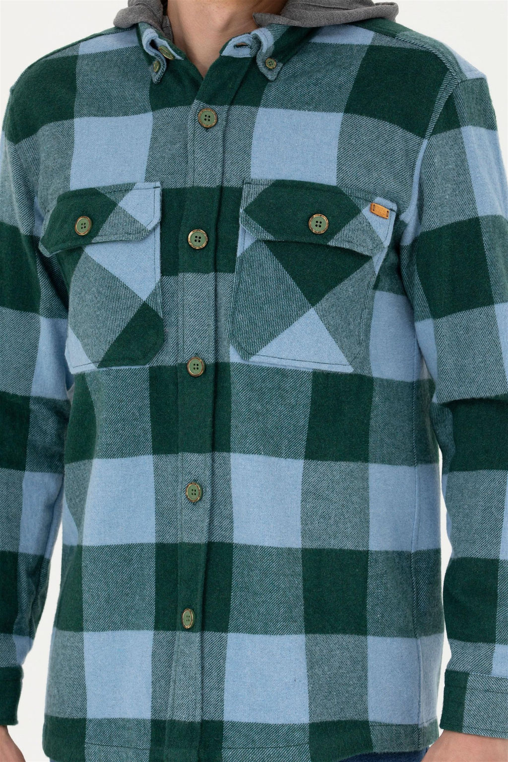 Мужская зеленая рубашка с длинным рукавом - U.s. polo assn фото 13