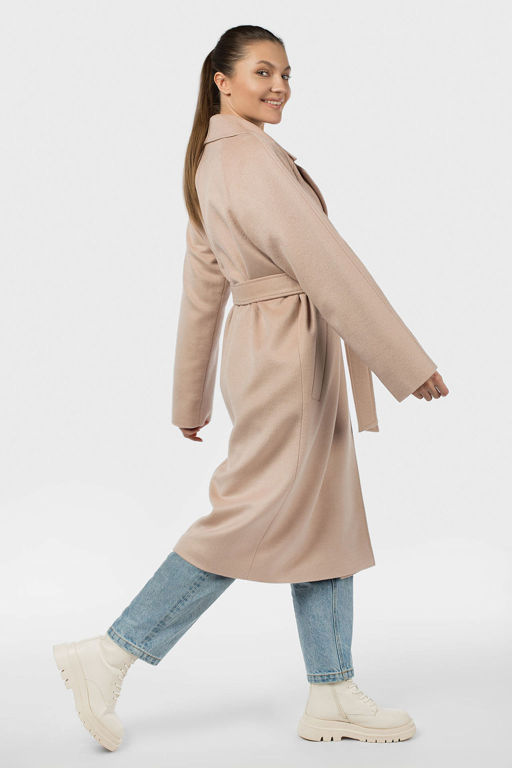 01-11275 Пальто женское демисезонное (пояс)