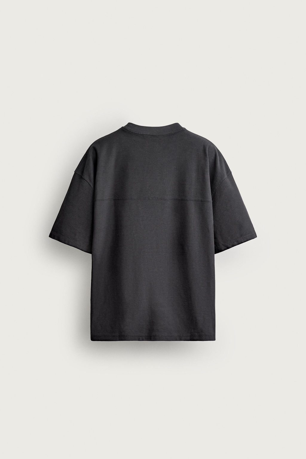CAMISETA RELAXED FIT COSTURA / Antracita oscuro - Zara фото 6