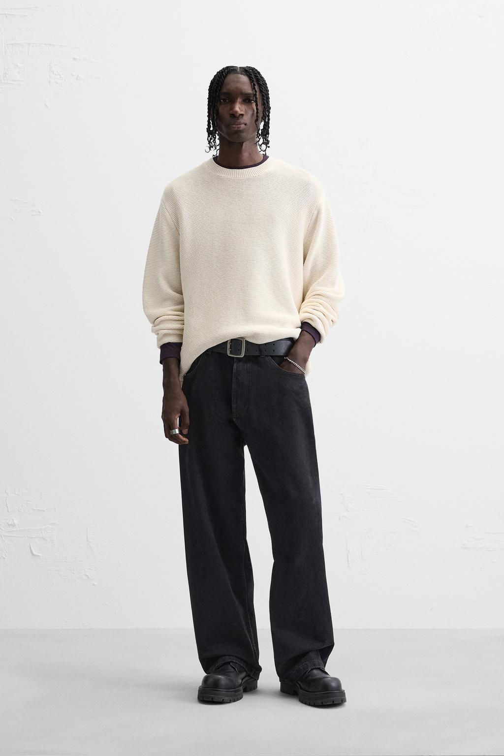 TEXTURED COTTON BLEND SWEATER - Zara фото 13