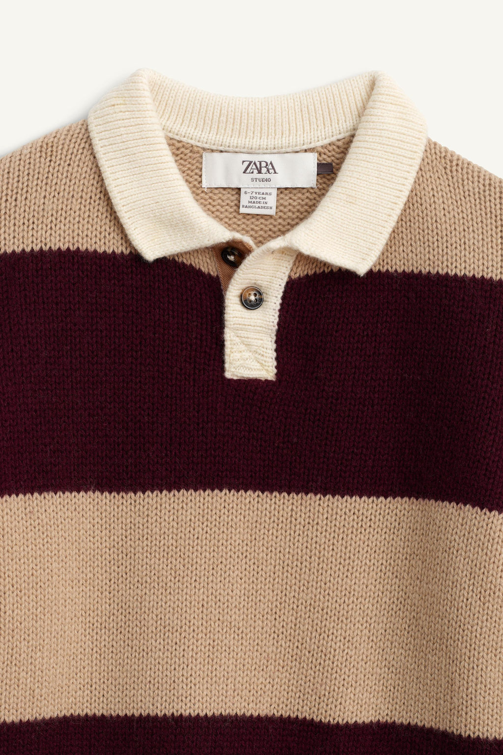 STRIPED 100% WOOL KNIT POLO SHIRT LIMITED EDITION - Zara фото 6