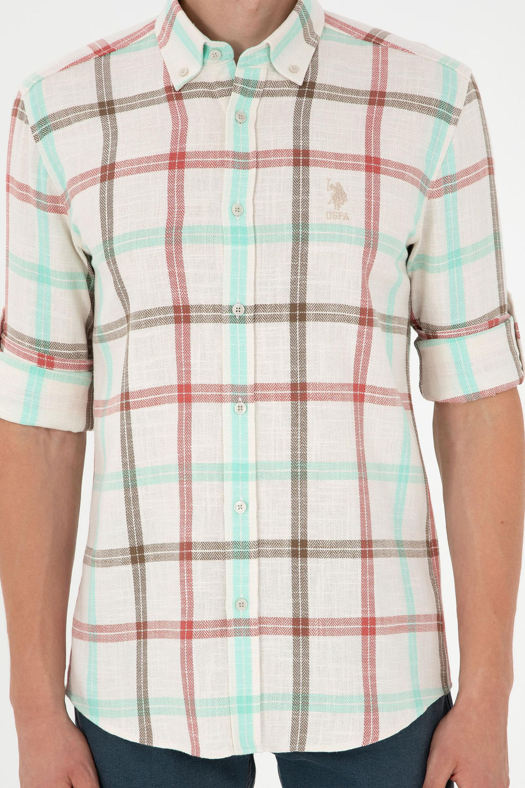 Мужская рубашка с длинным рукавом Stone - U.s. polo assn фото 6