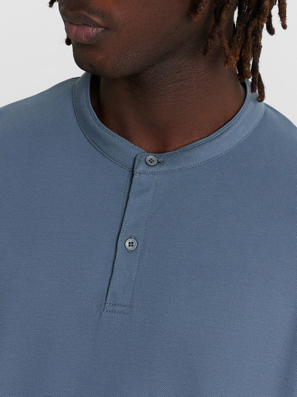 Поло мужское синее серый деним 111764/1