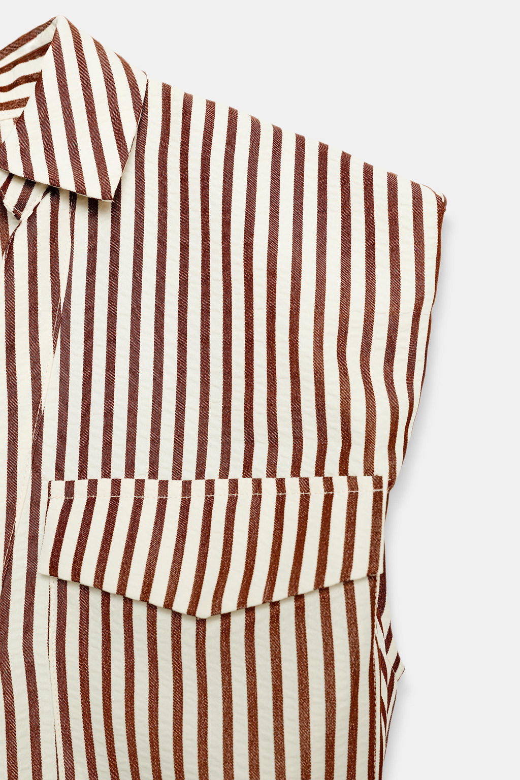 MONO CORTO RAYAS CINTUR?N / Marr?n - Zara фото 8