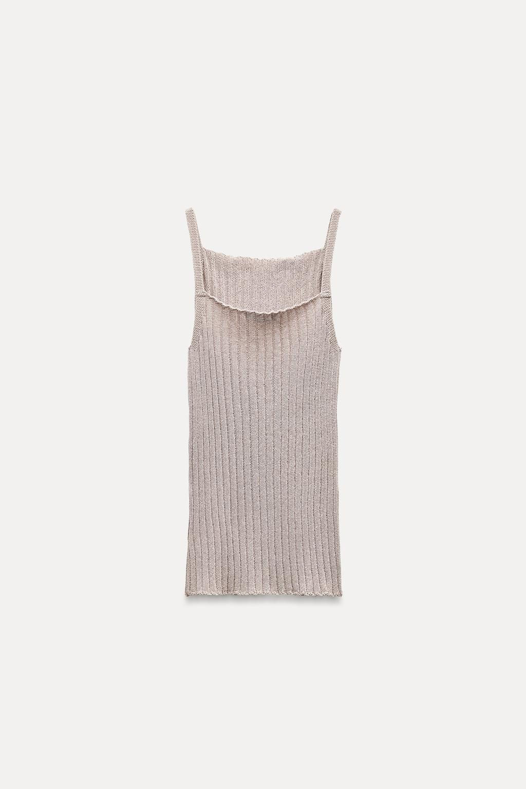 BASIC RIBBED KNIT TOP - Zara фото 4