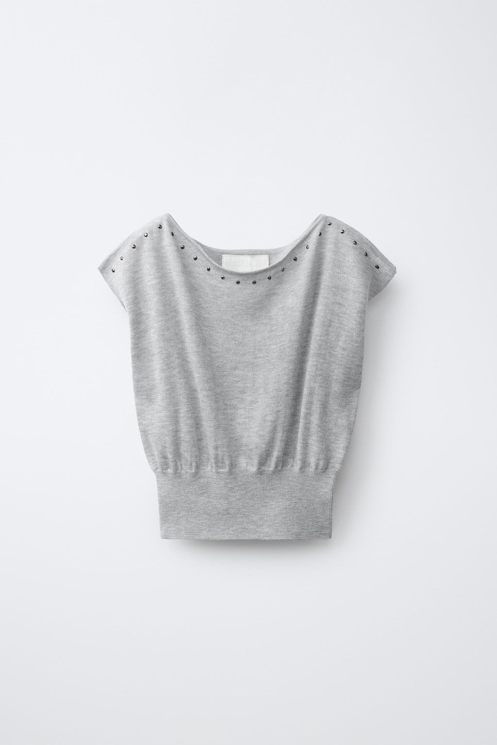 TOP MANGA SISA TACHAS / Gris claro - Zara фото 3