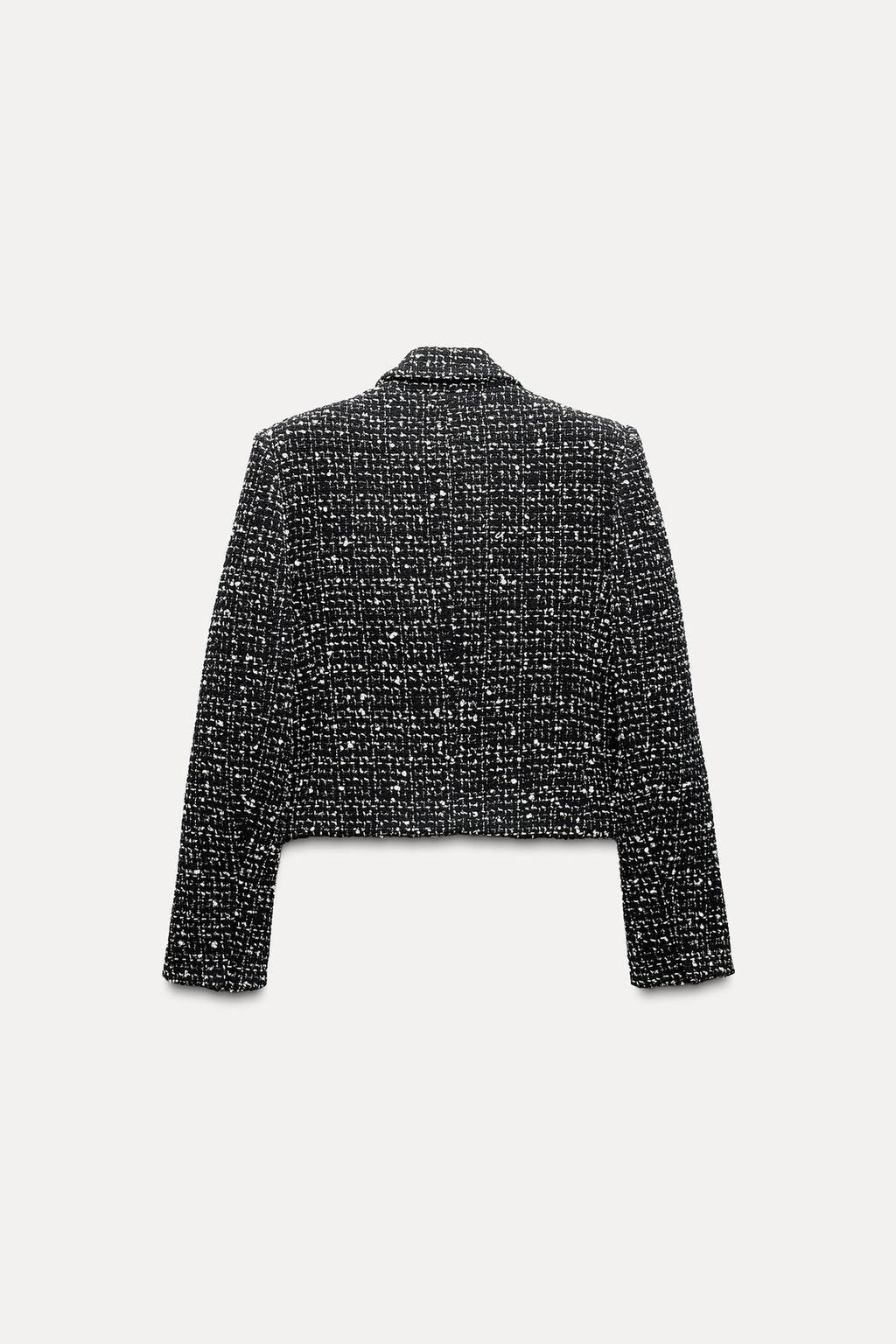 TEXTURED DOUBLE-BREASTED BLAZER - Zara фото 6