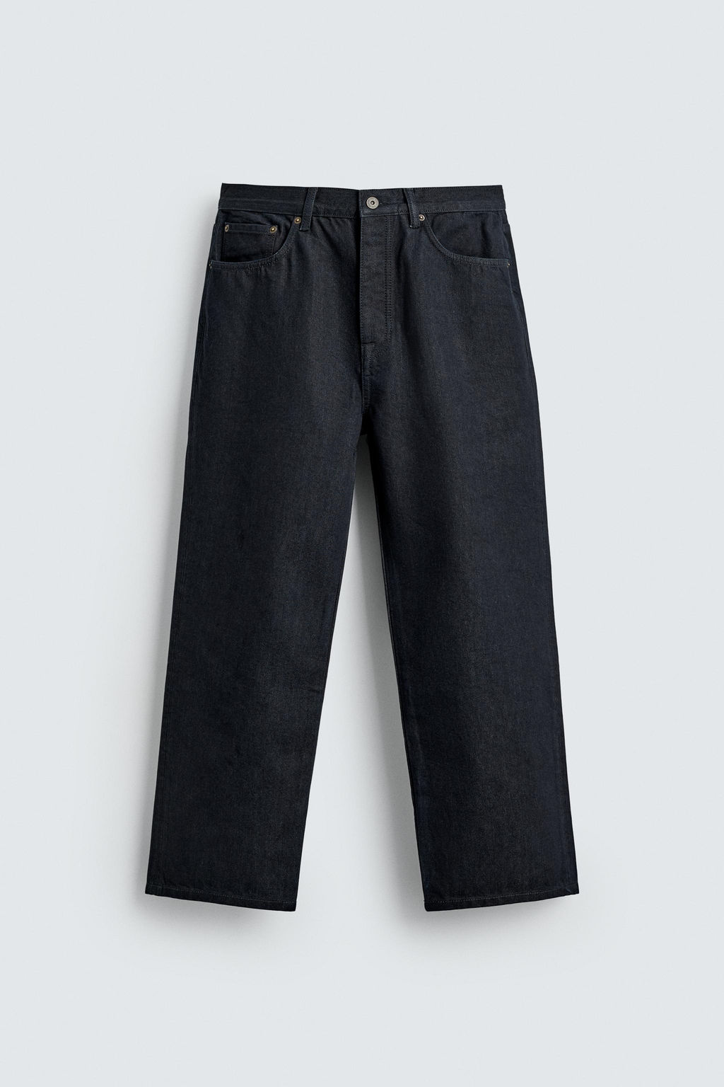 COTTON - WOOL STRAIGHT-LEG JEANS - Zara фото 6