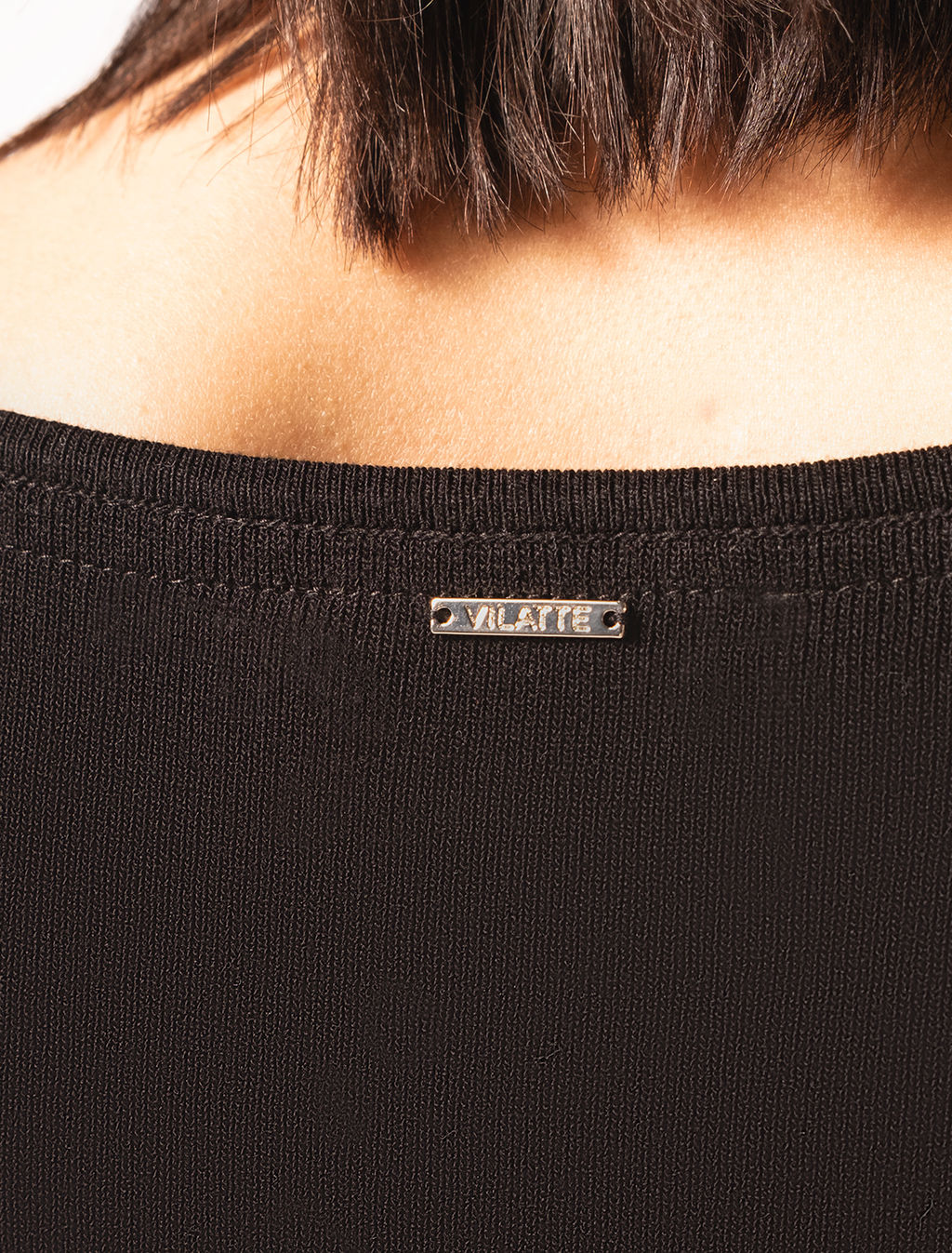 VILATTE / Платье из вискозы, связанное плетением интерлок с ремешком  фото 4