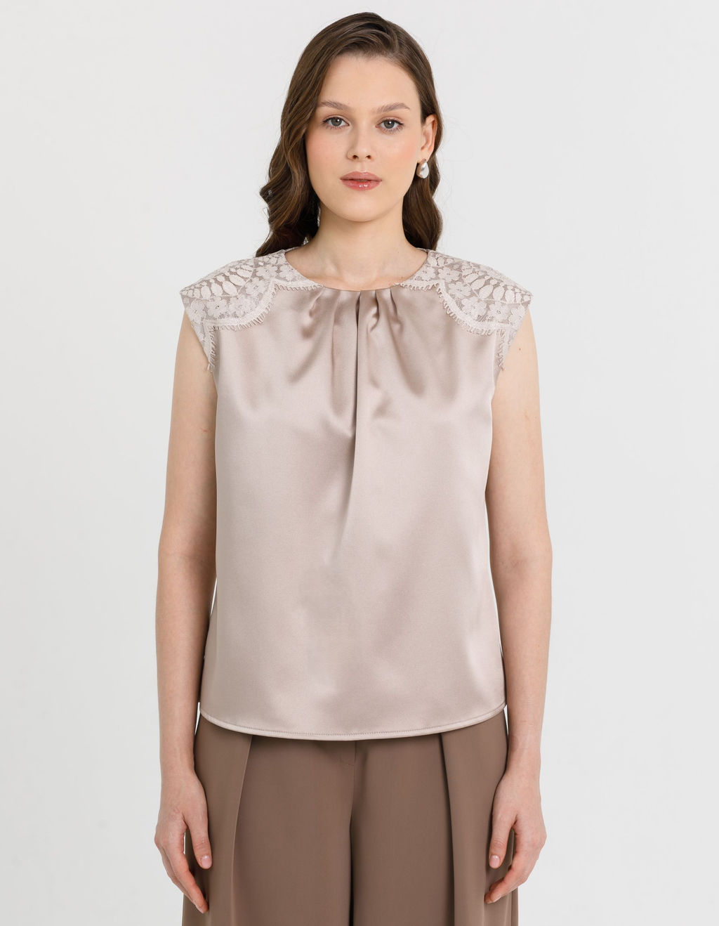Блузка с кружевом - Marchello marchellini фото 3