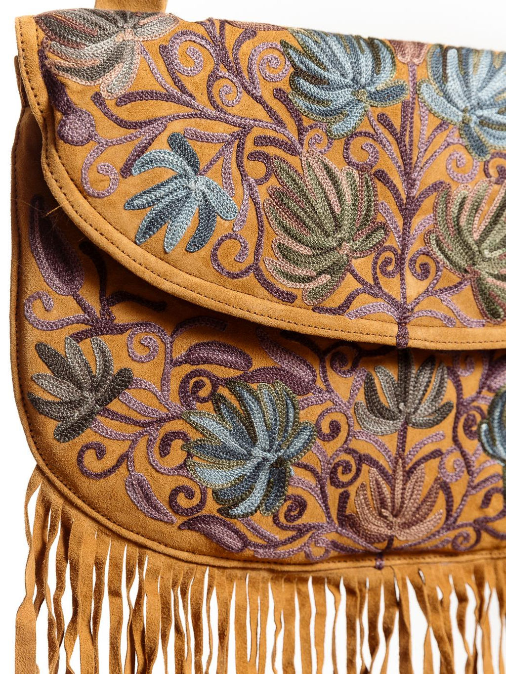 Сумка замшевая с бахромой через плечо 1109/27 - Ганг фото 2