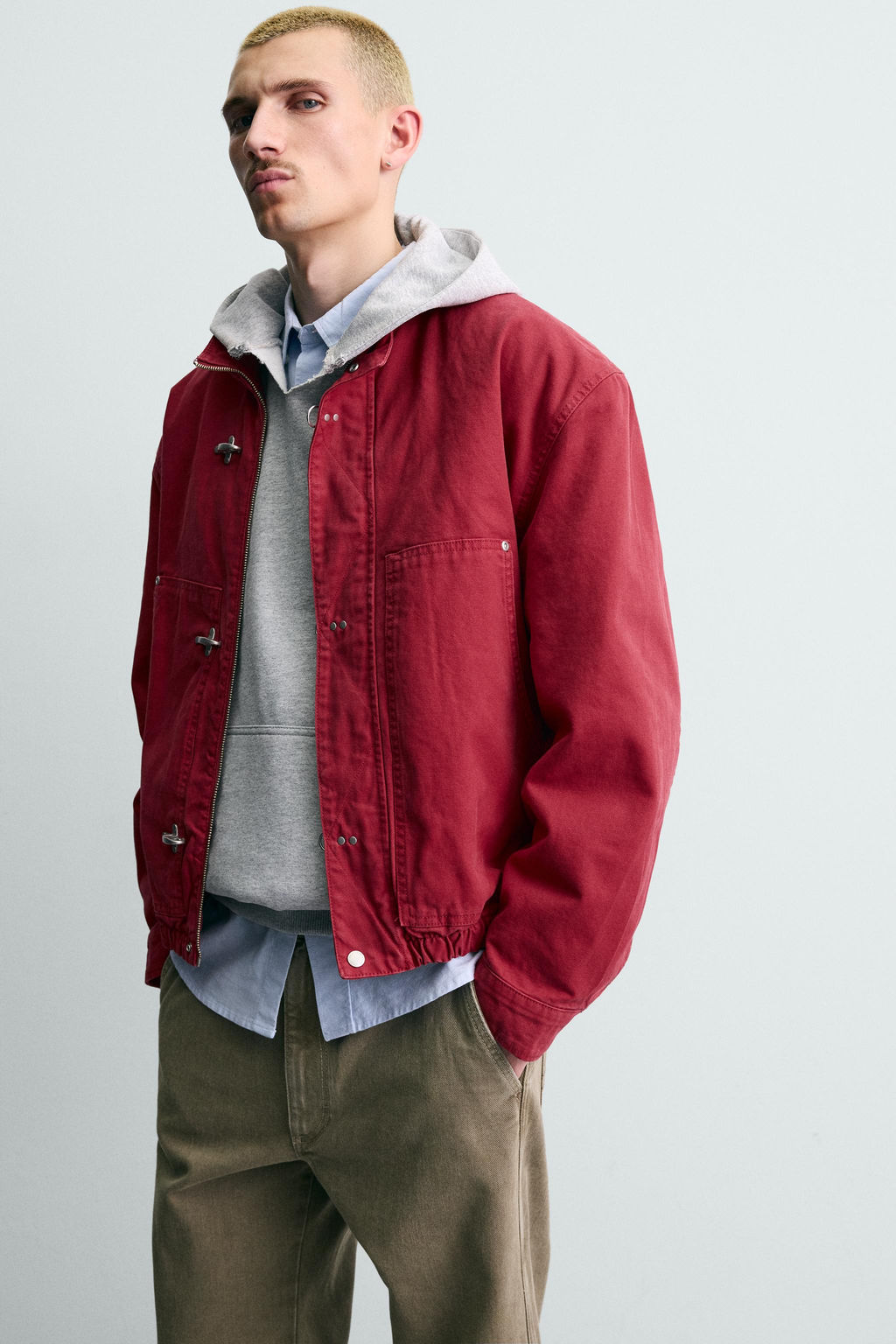 CAZADORA CROPPED FIT ALAMARES / Rojo - Zara фото 5