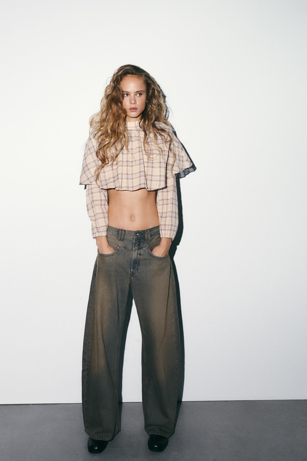 CHECK CAPE CROP TOP - Zara фото 8