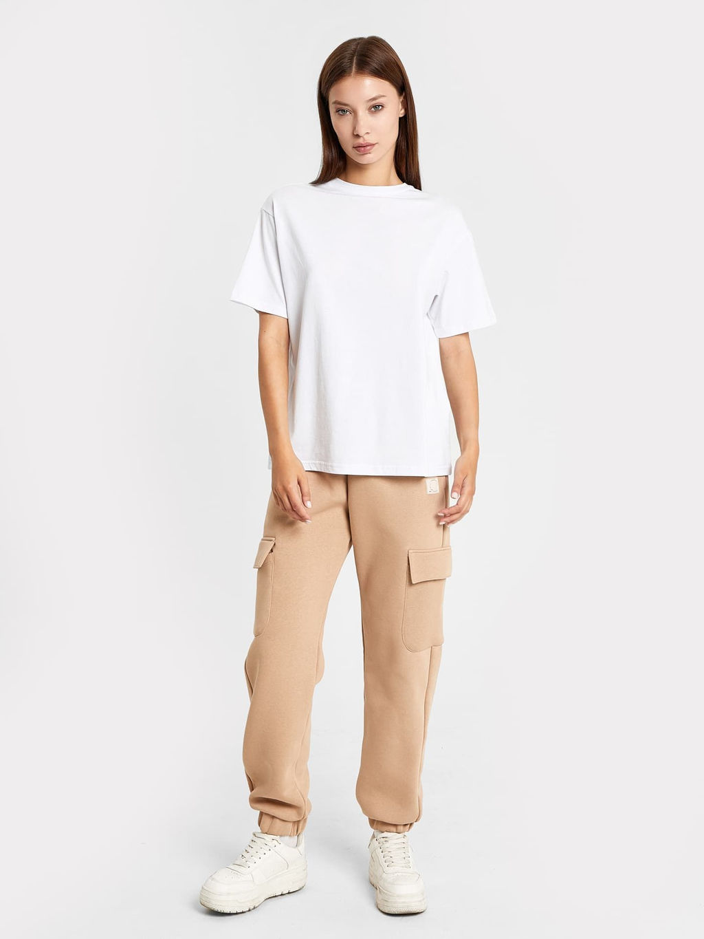 Брюки женские Mark Formelle карго св.тауп хлопок с полиэстером  фото 2