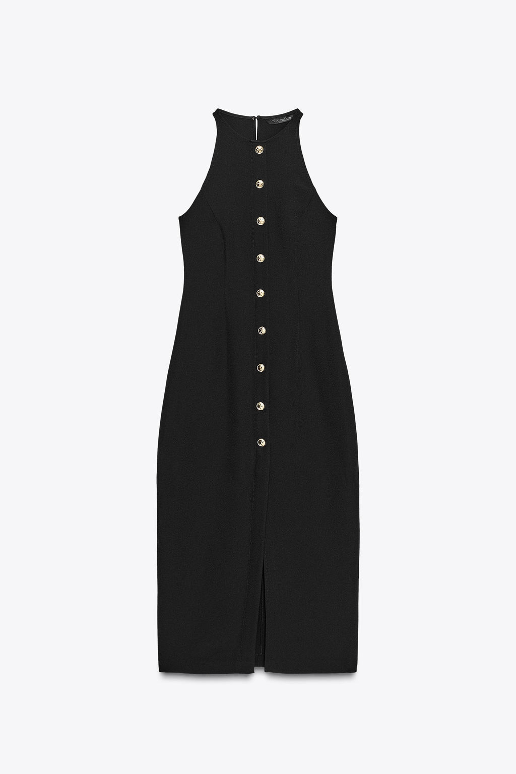 GOLD BUTTON CREPE MIDI DRESS - Zara фото 14