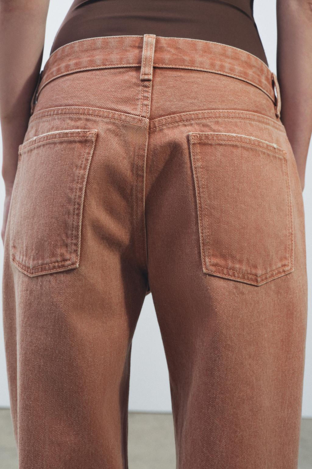 ZW COLLECTION STRAIGHT-LEG MID-RISE JEANS - Zara фото 7