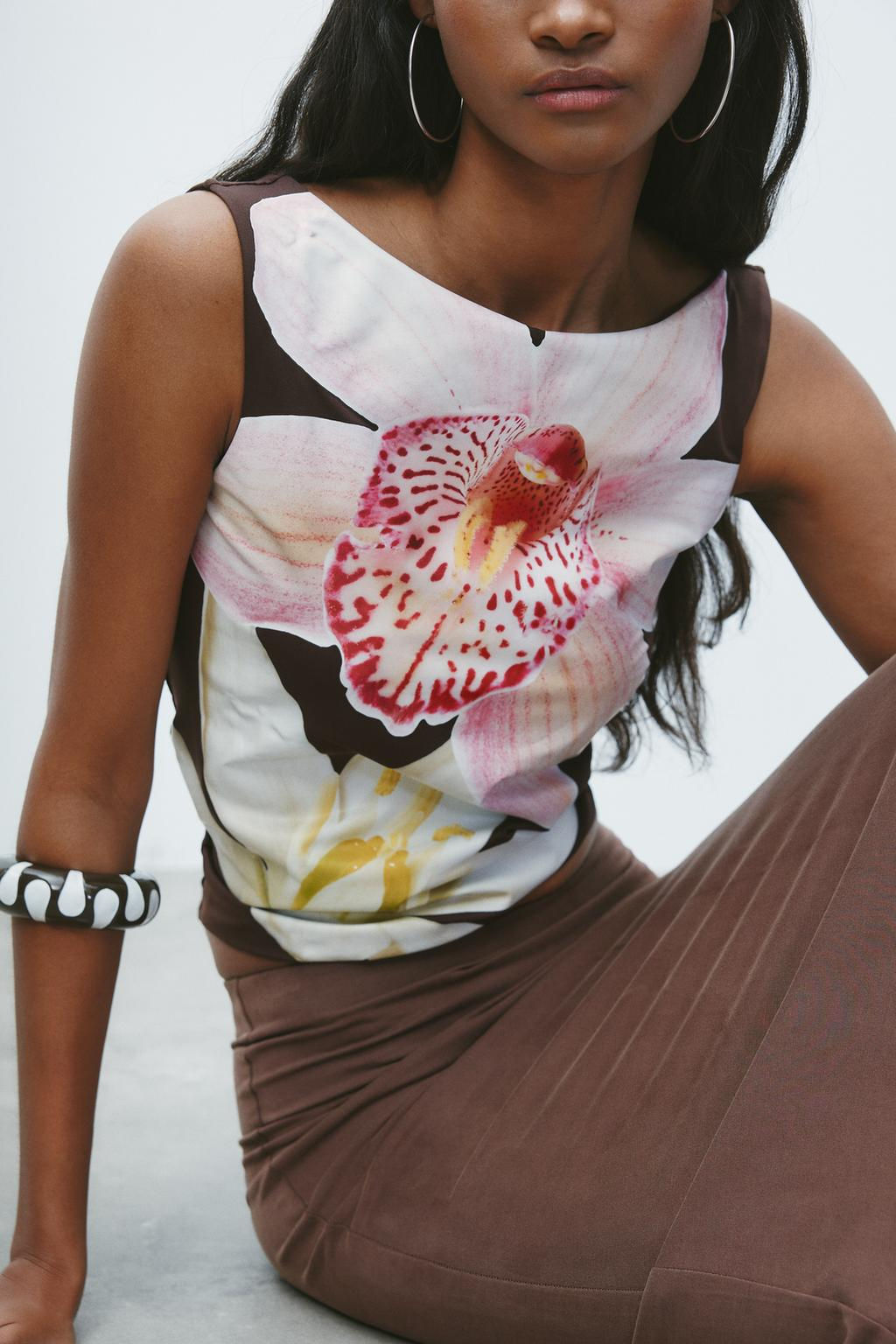 FLORAL POLYAMIDE TOP - Zara фото 2