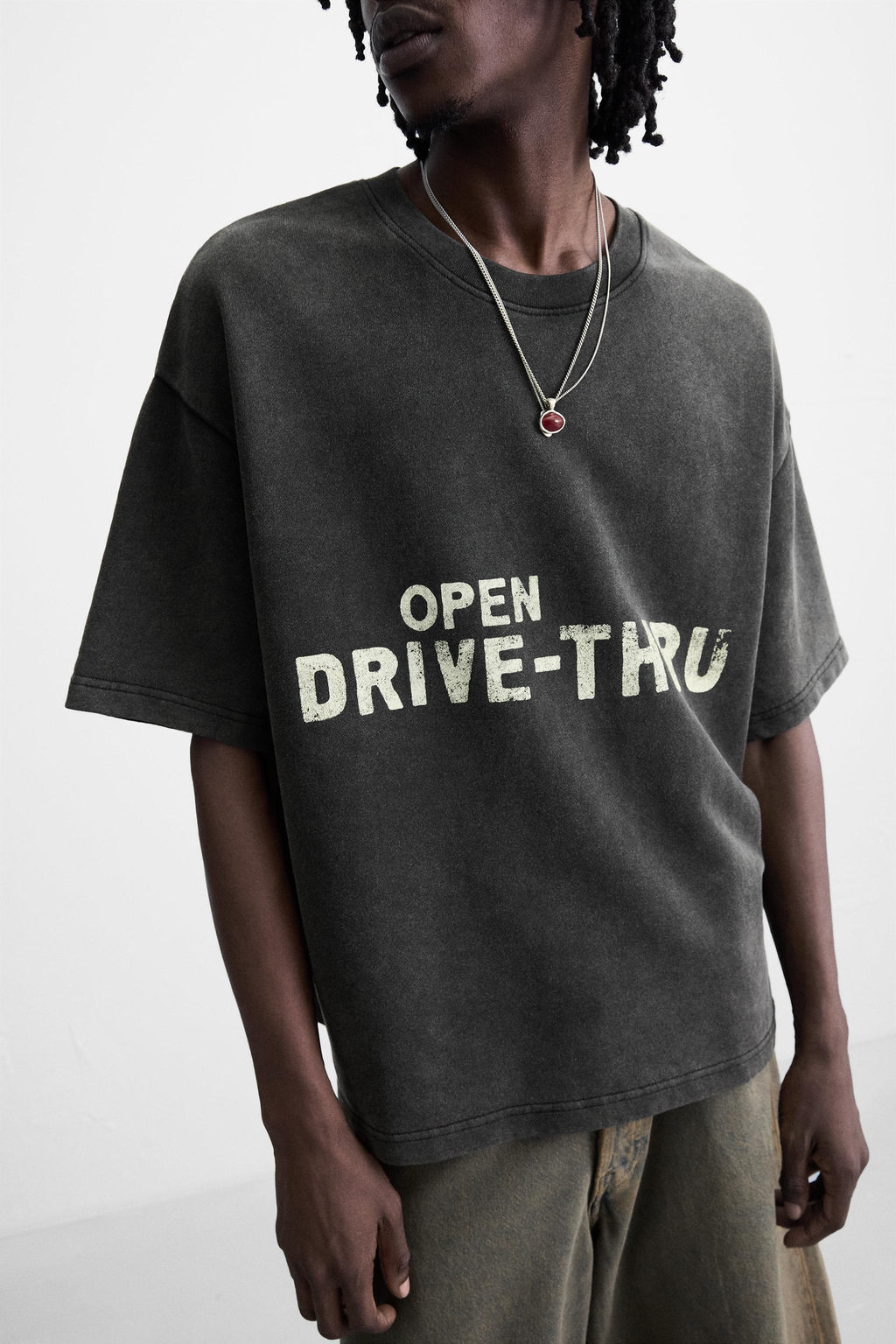 WASHED GRAPHIC PRINT SWEATSHIRT - Zara фото 5