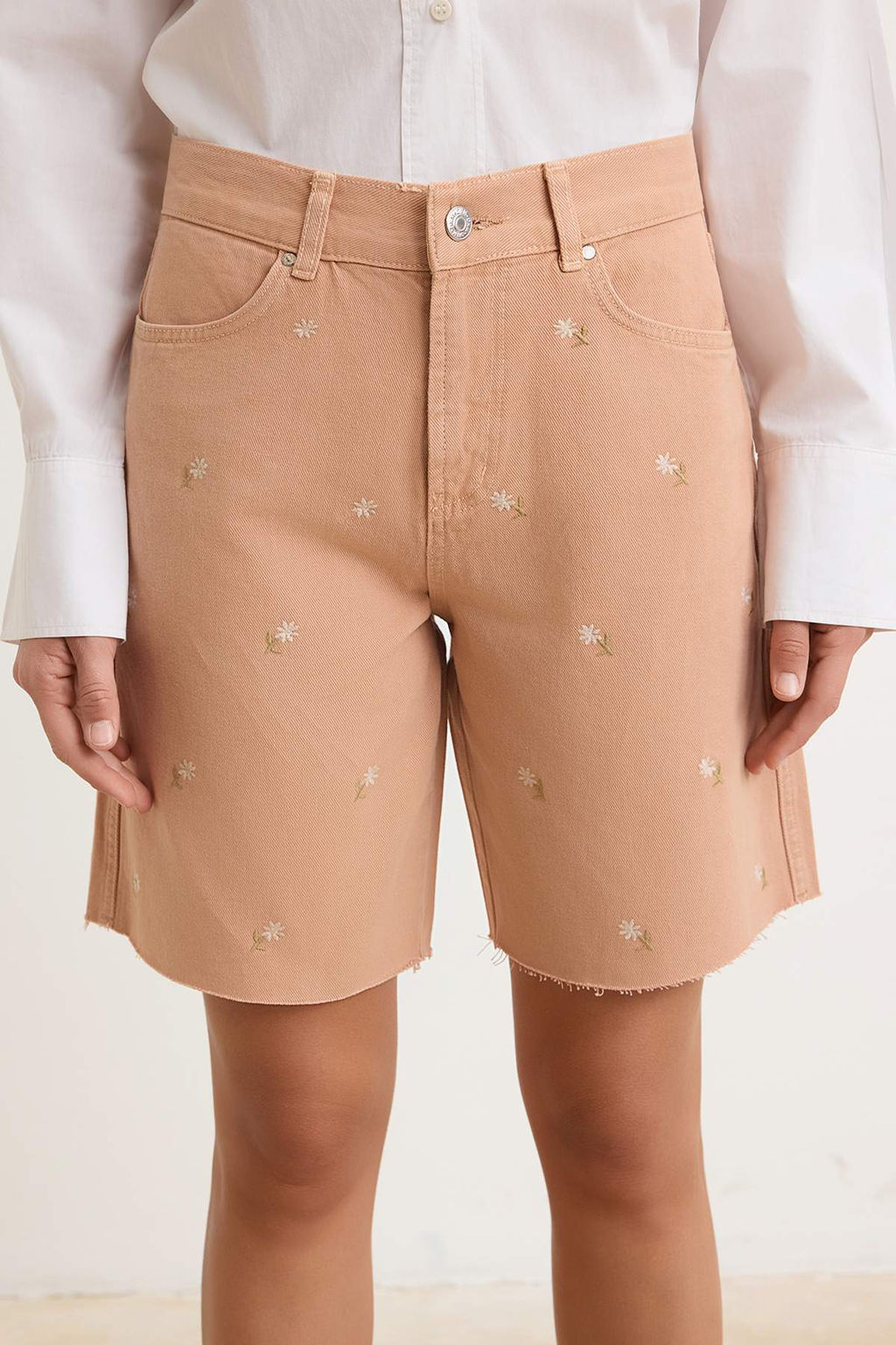 Pembe Cicek Nak?sl? City Boy Denim Sort TWOSS26SR00070 - Trendyolmilla фото 3