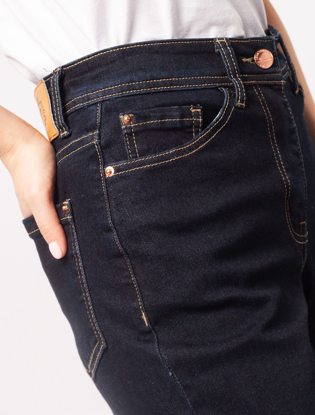 VILATTE / Укороченные джинсы из эластичного денима  фото 3