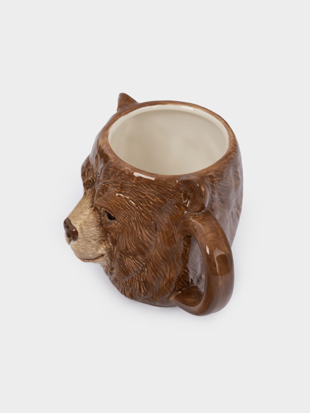 Кружка, 540 мл, керамика, коричневая, Медведь, Manly Anna Lafarg.